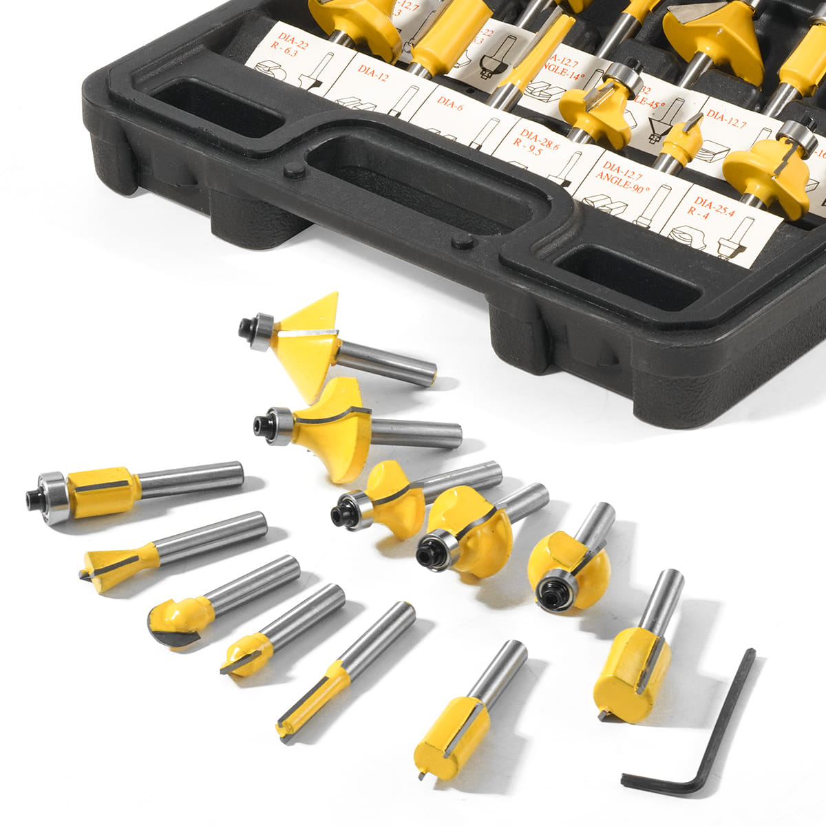 ชุดดอกเราท์เตอร์ DELTON รุ่น RB12-SET 1/4 นิ้ว 12 ชิ้น_3